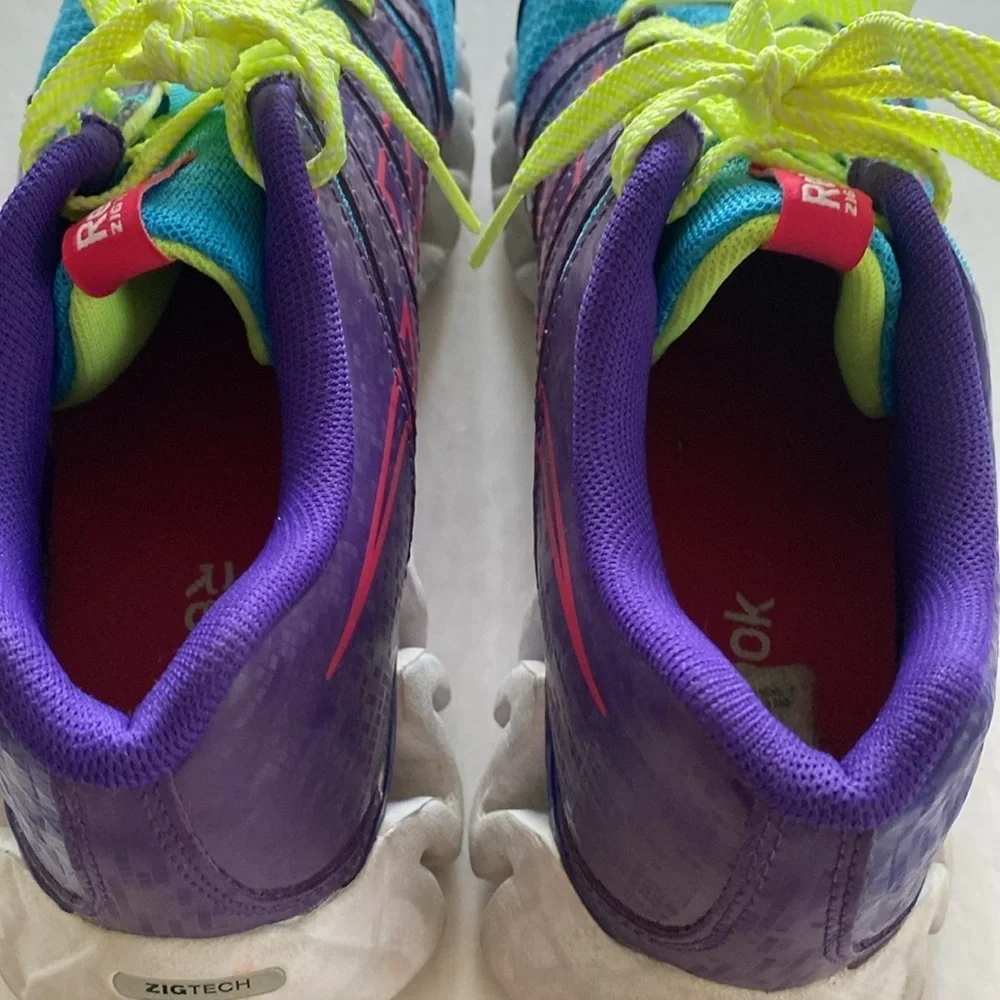Reebok ZigTech Purple and Blue Sneakers Size 7 Men’s or 8.5 Women’s